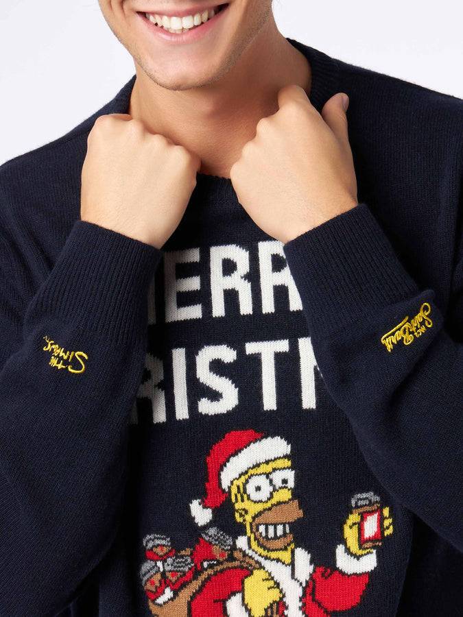 Mc2 Saint Barth Maglia Da Uomo Girocollo Con Stampa Jacquard Homer Simpson | EDIZIONE SPECIALE I SIMPSON