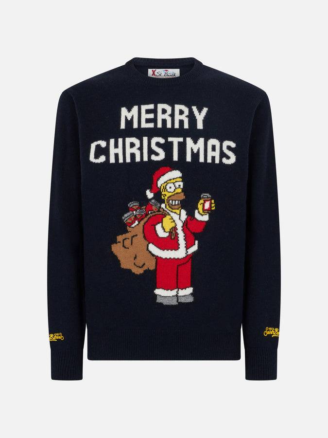 Mc2 Saint Barth Maglia Da Uomo Girocollo Con Stampa Jacquard Homer Simpson | EDIZIONE SPECIALE I SIMPSON