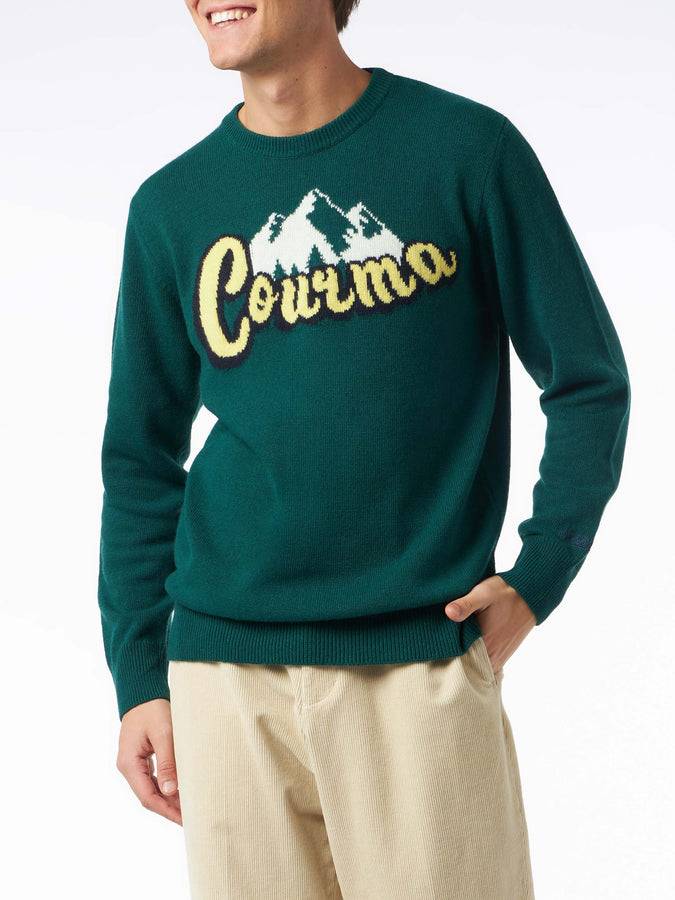 Mc2 Saint Barth Maglia da uomo girocollo con stampa jacquard monti di Courma