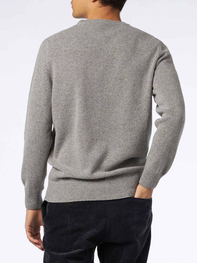 Mc2 Saint Barth Maglia Da Uomo Girocollo In Donegal Con Stampa Jacquard Cani Country