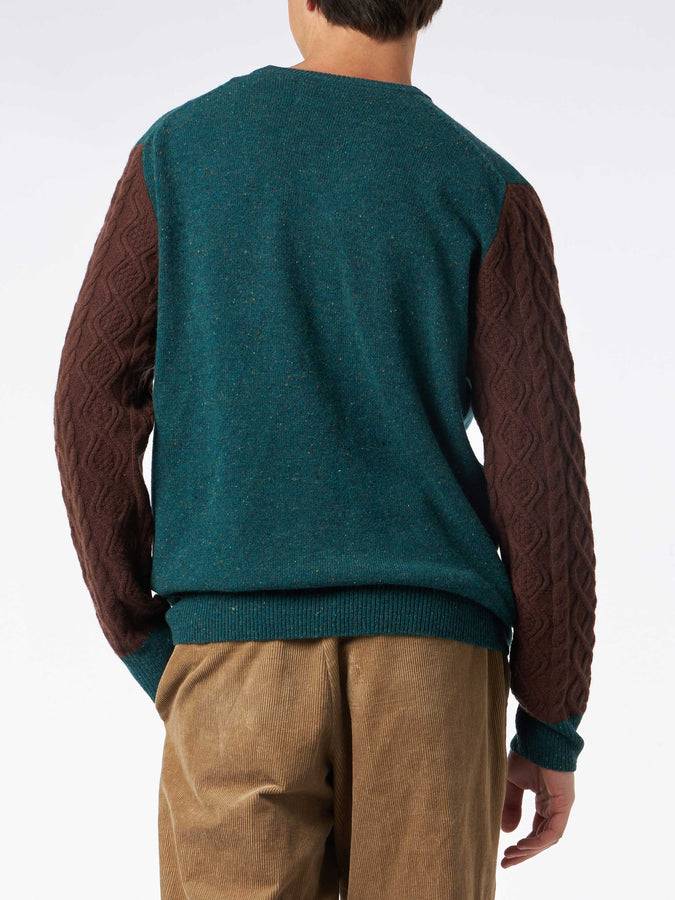 Mc2 Saint Barth Maglia Da Uomo Girocollo In Donegal Con Stampa Polo Jacquard