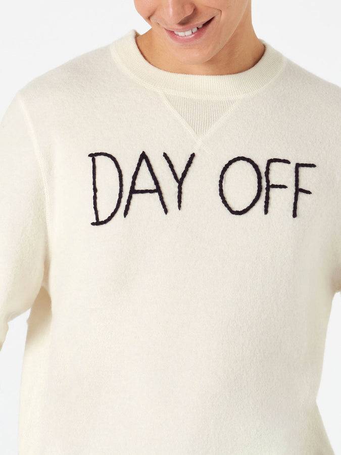 Mc2 Saint Barth Maglia Da Uomo Girocollo In Maglia Con Ricamo Day Off