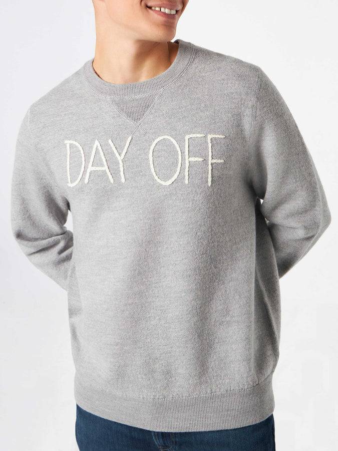 Mc2 Saint Barth Maglia Da Uomo Girocollo In Maglia Con Ricamo Day Off