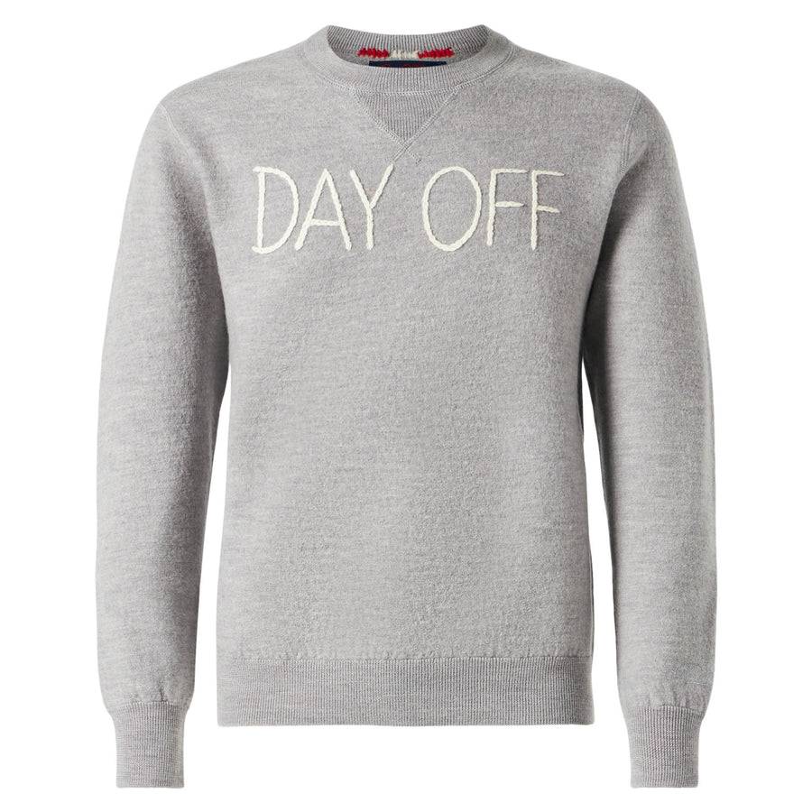 Mc2 Saint Barth Maglia Da Uomo Girocollo In Maglia Con Ricamo Day Off