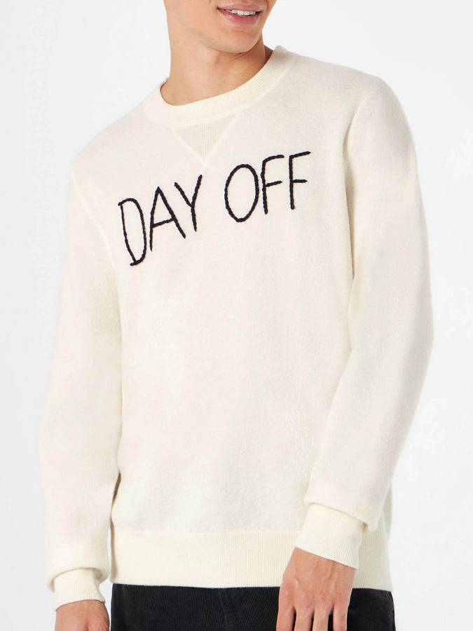 Mc2 Saint Barth Maglia da uomo girocollo in maglia con ricamo Day Off