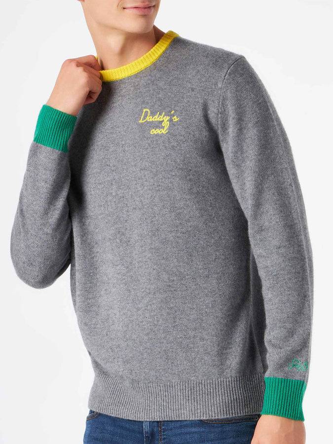 Mc2 Saint Barth Maglia Da Uomo Grigia Con Ricamo Daddy's Cool
