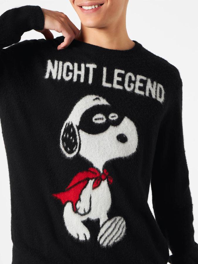 Mc2 Saint Barth Maglia Da Uomo Morbida Con Stampa Snoopy Night Legend | SNOOPY - EDIZIONE SPECIALE PEANUTS™