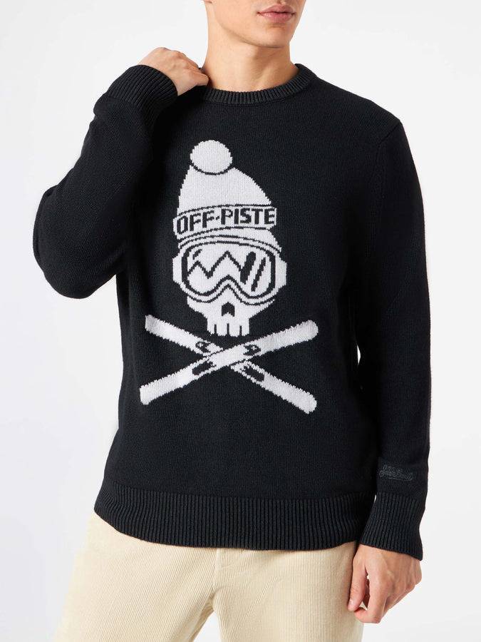 Mc2 Saint Barth Maglia da uomo nera Teschio Off piste
