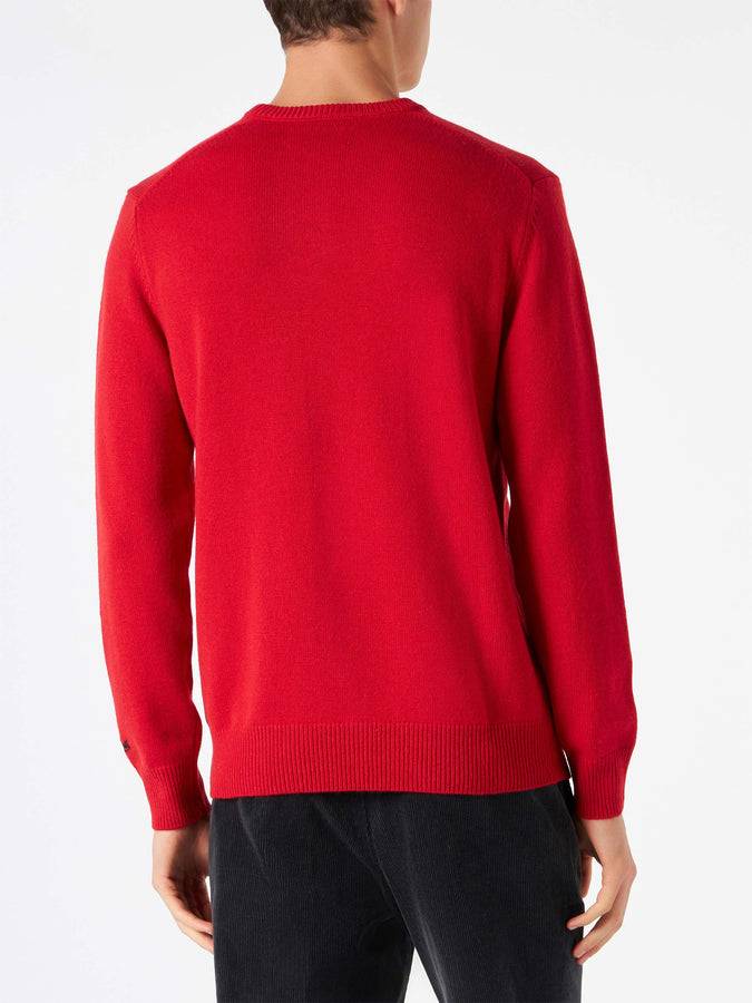 Mc2 Saint Barth Maglia Da Uomo Rossa Con Stampa Snoopy | SNOOPY - EDIZIONE SPECIALE PEANUTS™