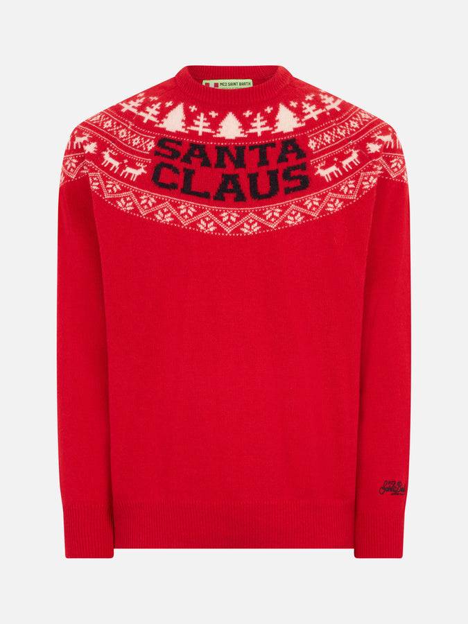 Mc2 Saint Barth Maglia Da Uomo Rossa In Stile Norvegese