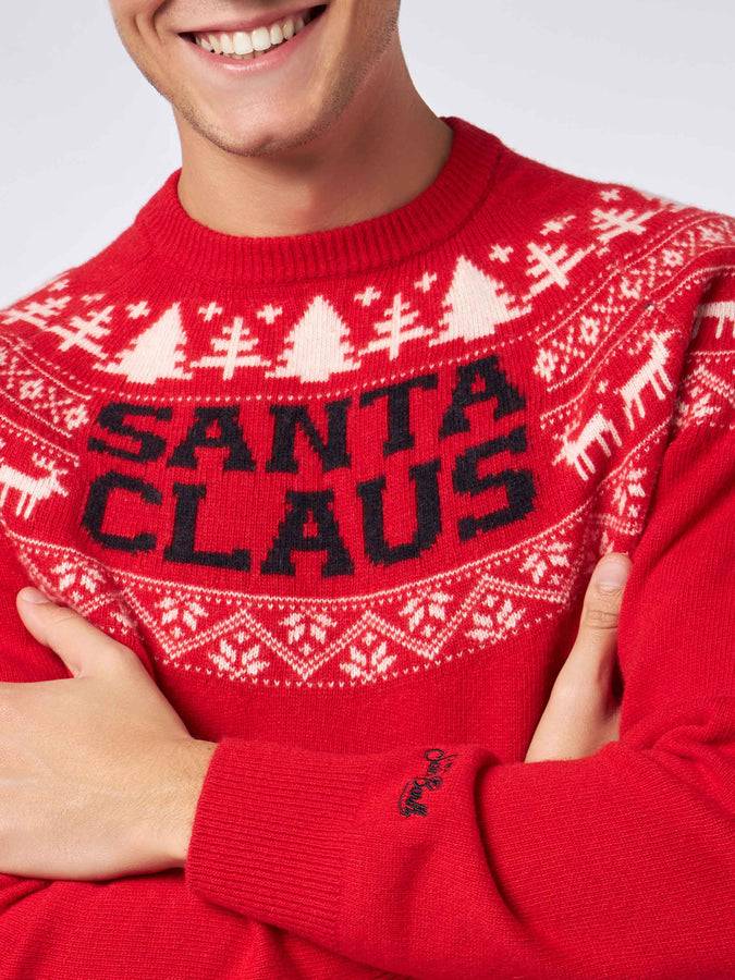 Mc2 Saint Barth Maglia Da Uomo Rossa In Stile Norvegese