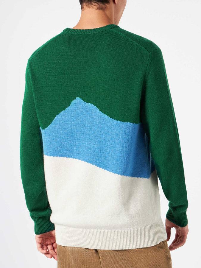 Mc2 Saint Barth Maglia Da Uomo Stampa Cartolina Vintage Aspen
