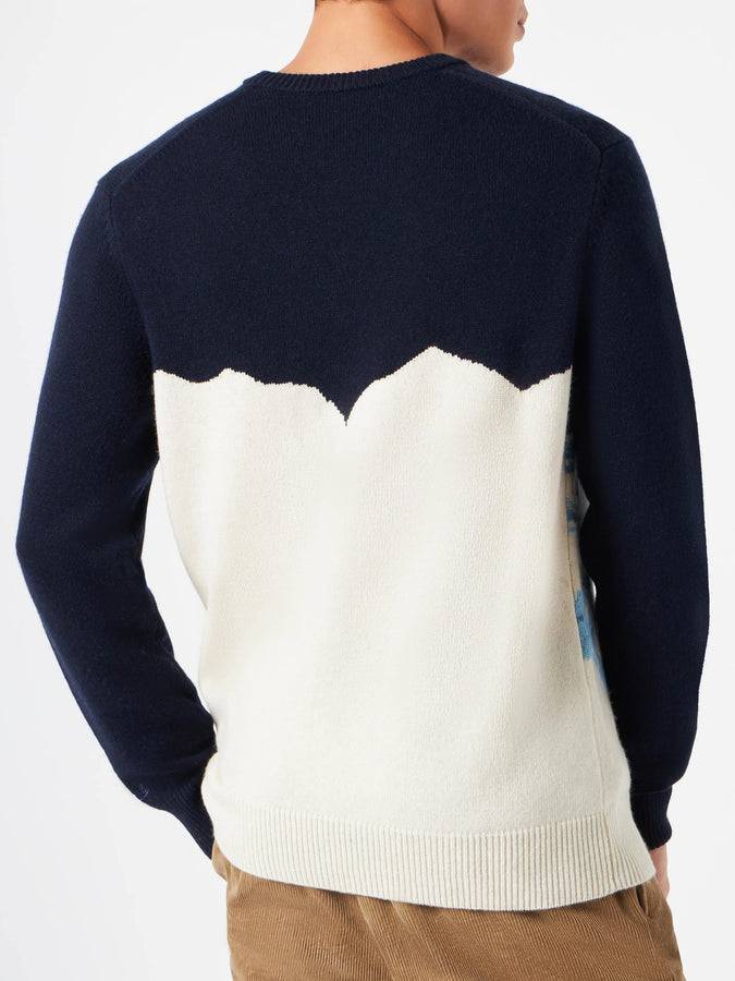 Mc2 Saint Barth Maglia Da Uomo Stampa Cartolina Vintage Cortina