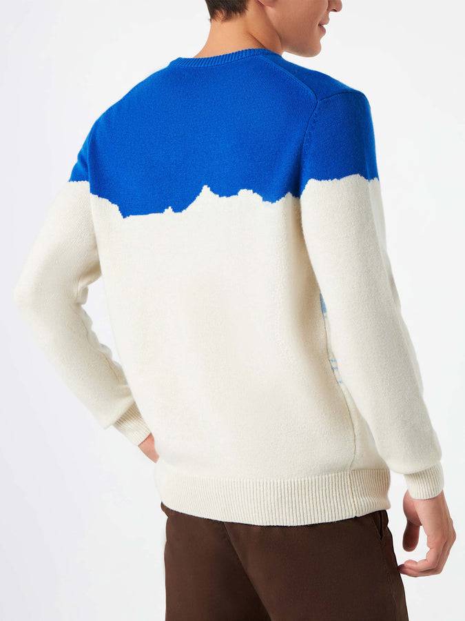 Mc2 Saint Barth Maglia Da Uomo Stampa Cartolina Vintage Cortina