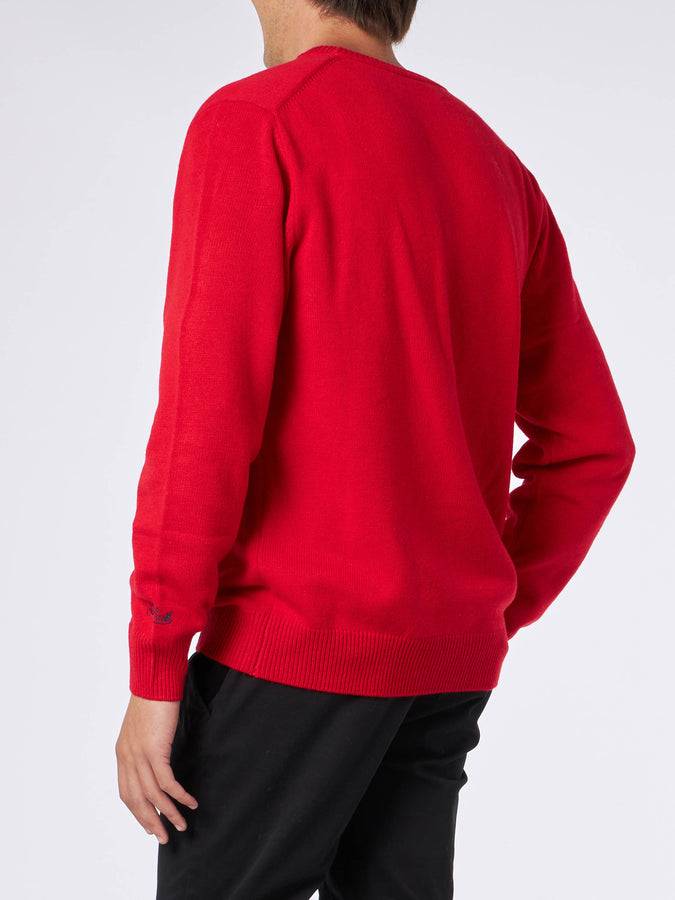 Mc2 Saint Barth Maglia Da Uomo Stampa Snoopy Christmas Mood | Edizione Speciale Peanuts™