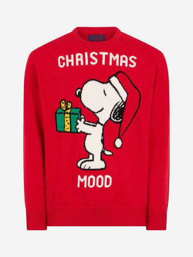 Mc2 Saint Barth Maglia Da Uomo Stampa Snoopy Christmas Mood | Edizione Speciale Peanuts™