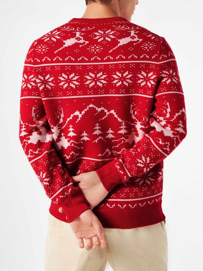 Mc2 Saint Barth Maglia Da Uomo Stile Norvegese Con Ricamo Cortina