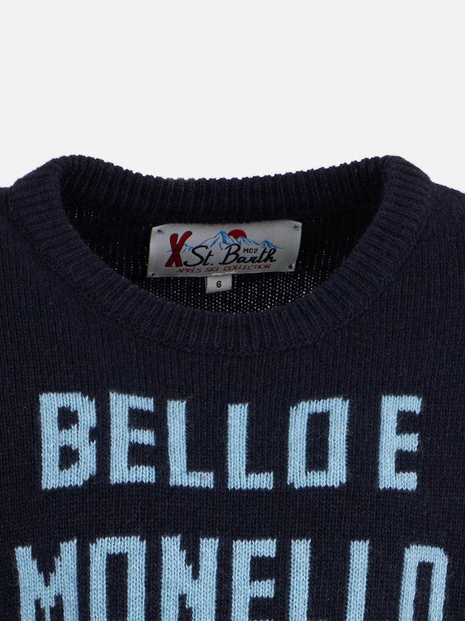 Mc2 Saint Barth Maglia Girocollo Da Bambino Con Stampa Bello E Monello