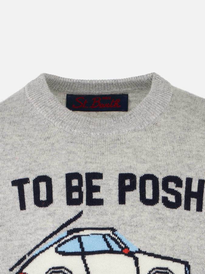 Mc2 Saint Barth Maglia Grigia Da Bambino Stampa To Be Posh