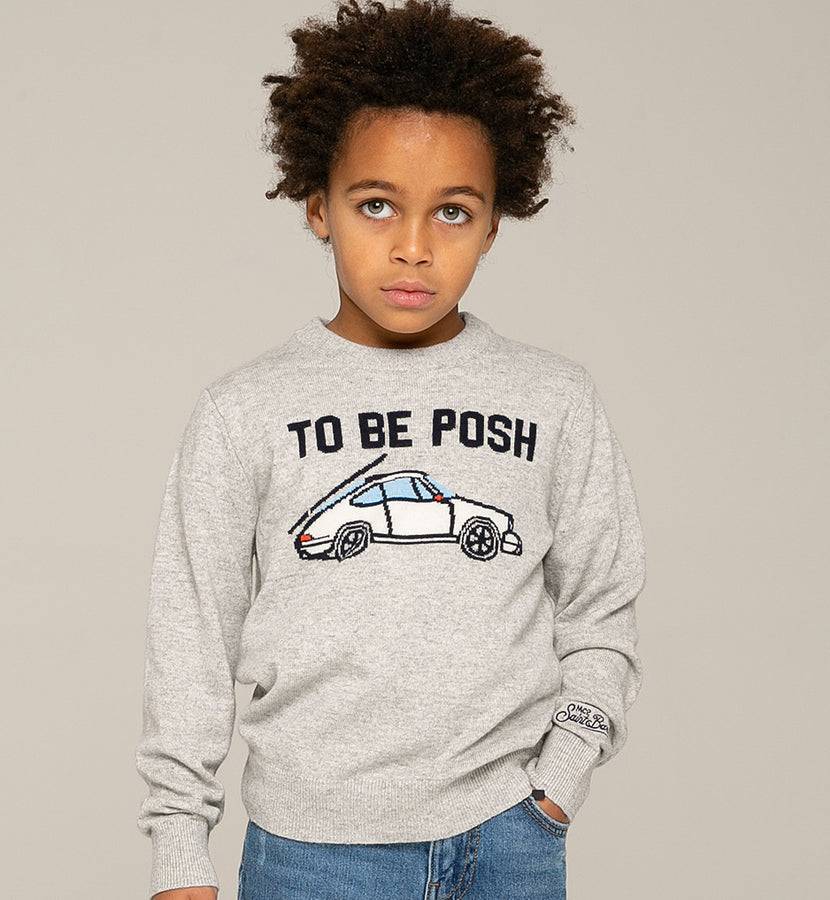 Mc2 Saint Barth Maglia Grigia Da Bambino Stampa To Be Posh