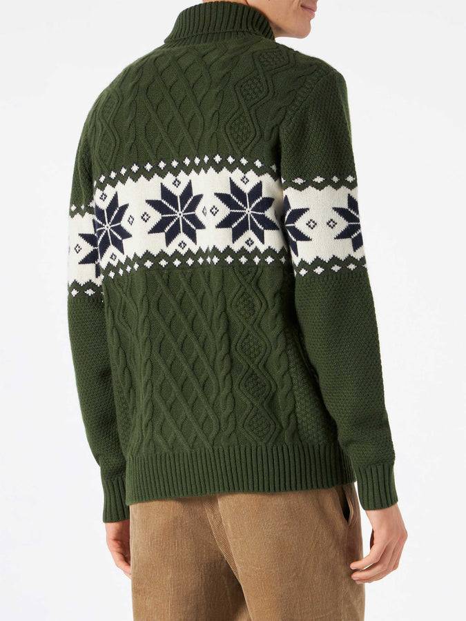 Mc2 Saint Barth Maglia Mezzo Collo Alto Con Scritta Verbier