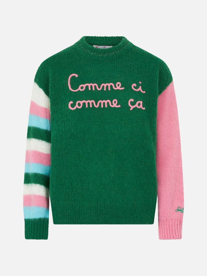 Mc2 Saint Barth Maglia Morbida Da Donna Dalla Forma Squadrata Con Ricamo Comme Ci Comme ça