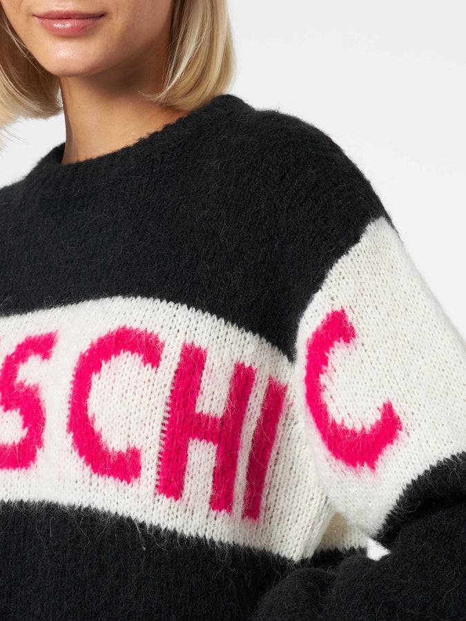 Mc2 Saint Barth Maglia Morbida Da Donna Dalla Forma Squadrata Con Stampa Jacquard Apres Chic