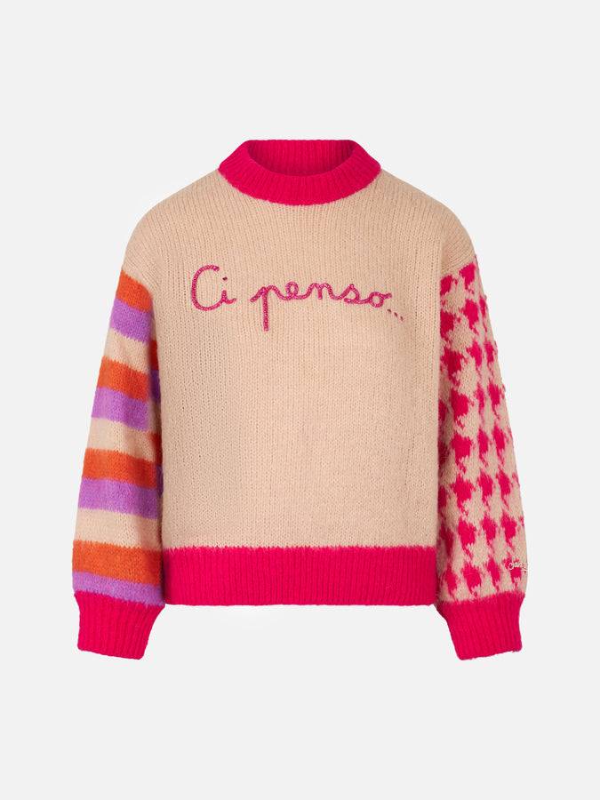 Mc2 Saint Barth Maglia Morbida Da Donna Dalla Forma Squadrata Con Ricamo Ci Penso
