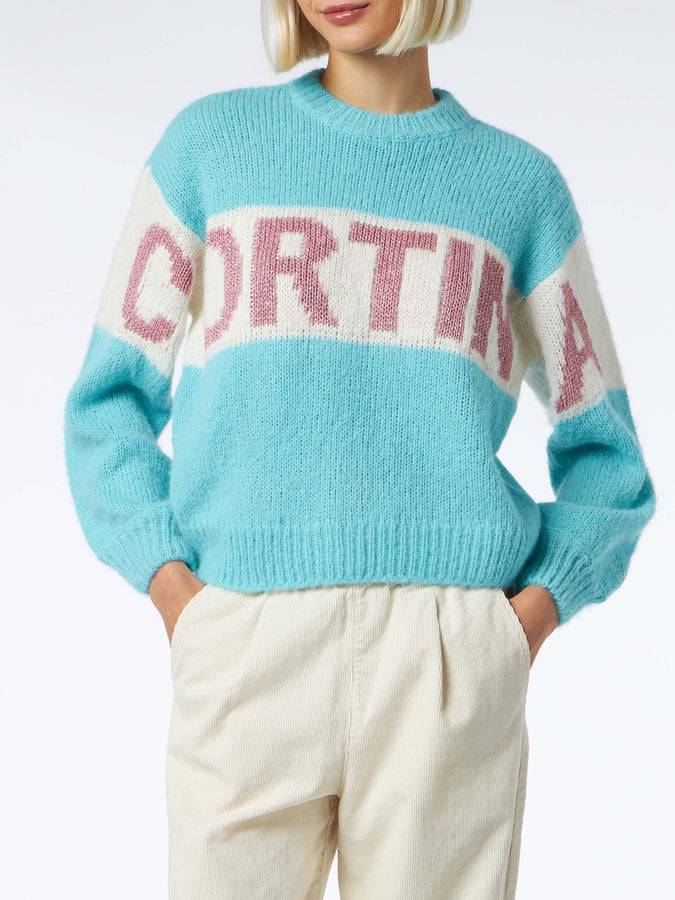 Mc2 Saint Barth Maglia morbida da donna dalla forma squadrata con stampa jacquard Cortina