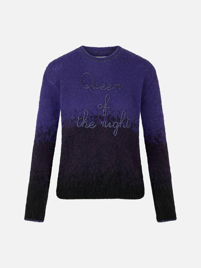 Mc2 Saint Barth Maglia Morbida Da Donna Girocollo Con Ricamo Queen Of The Night