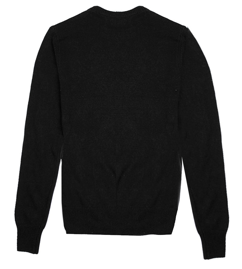 Mc2 Saint Barth Maglia Nera Da Donna Ricamo Lurex Maleducata