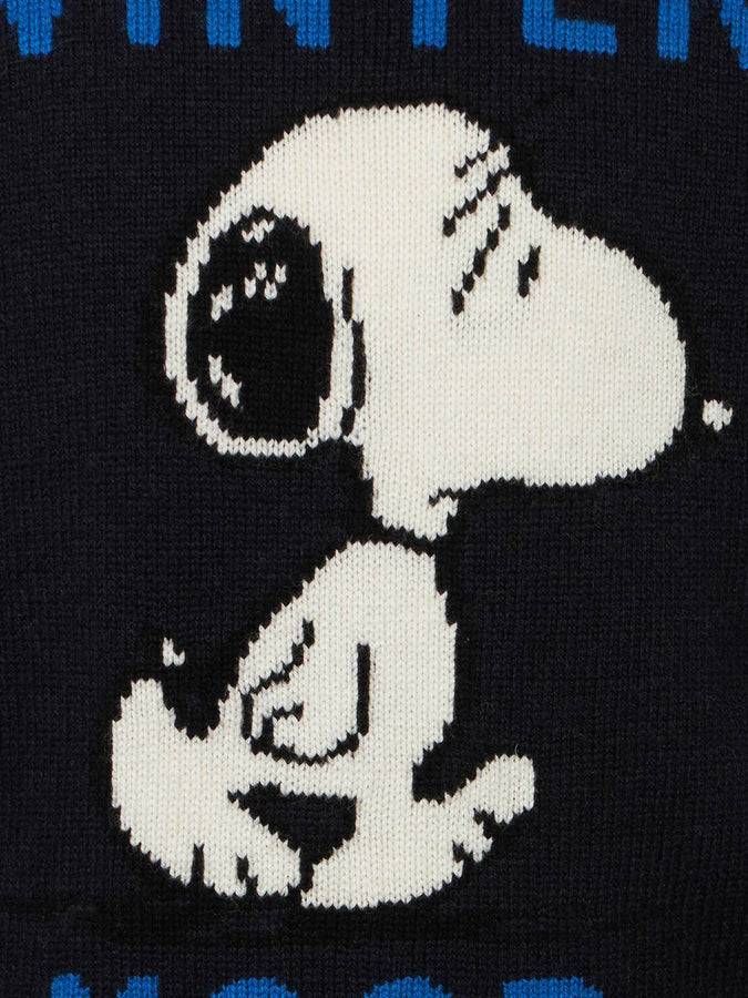 Mc2 Saint Barth Maglia Per Bambino Snoopy Winter Mood Blu Navy - Edizione Speciale