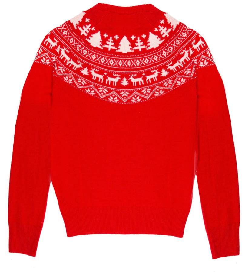 Mc2 Saint Barth Maglia Rossa Da Donna Girocollo Con Stampa I'm Not Santa