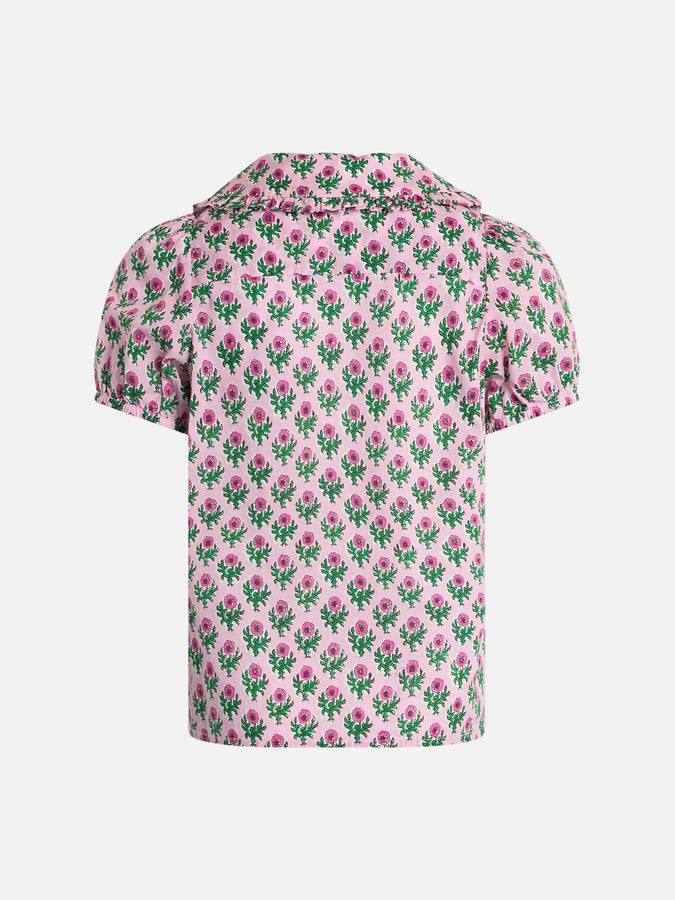 Mc2 Saint Barth Maglia Squadrata Da Bambina Violan Jr Con Stampa Fiori