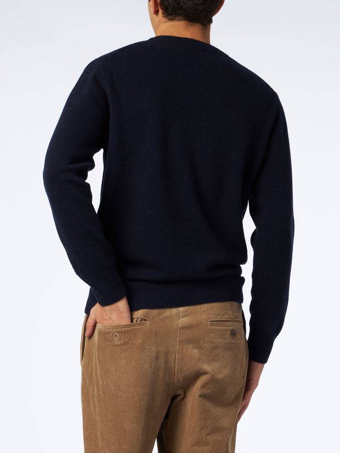 Mc2 Saint Barth Maglia Uomo Girocollo Con Stampa Jacquard Gin Tonic