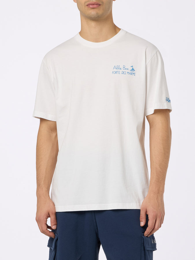 Mc2 Saint Barth Man Classic Fit Cotton Jersey T-shirt Portofino With Vado A Forte Print | ALLE BOE SPECIAL EDITION
