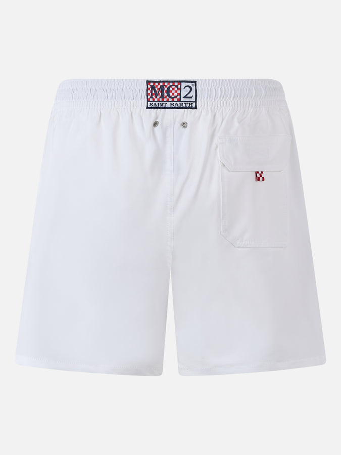 Mc2 Saint Barth Man Comfort Swim Shorts With In Gin Di Vita Embroidery | INSULTI LUMINOSI SPECIAL EDITION