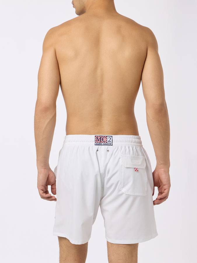 Mc2 Saint Barth Man Comfort Swim Shorts With In Gin Di Vita Embroidery | INSULTI LUMINOSI SPECIAL EDITION