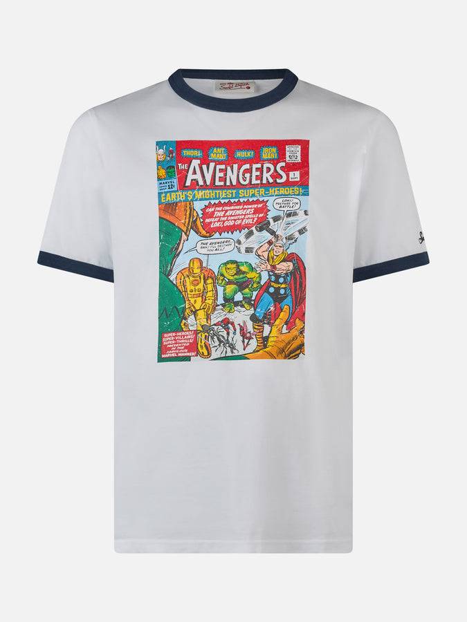 Mc2 Saint Barth Man Cotton T-shirt With Avengers Print | MARVEL SPECIAL EDITION