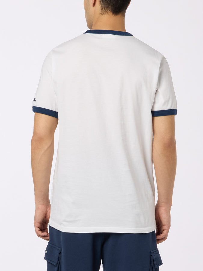 Mc2 Saint Barth Man Cotton T-shirt With Avengers Print | MARVEL SPECIAL EDITION