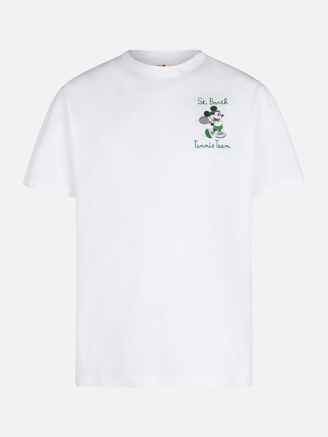 Mc2 Saint Barth Man Cotton T-shirt With Mickey Mouse Print And Embroidery | DISNEY SPECIAL EDITION
