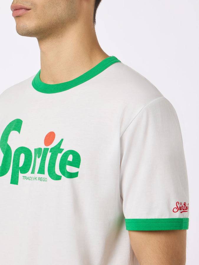 Mc2 Saint Barth Man Cotton T-shirt With Sprite Print | COCA-COLA® SPECIAL EDITION