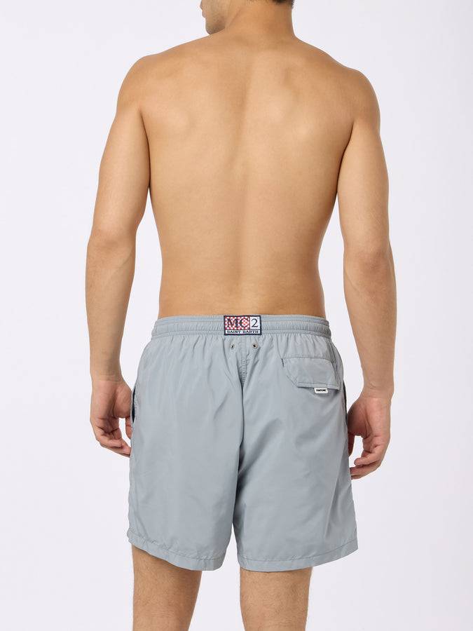 Mc2 Saint Barth Man Lightweight Fabric Grey Swim-shorts Lighting Pantone | PANTONE SPECIAL EDITION