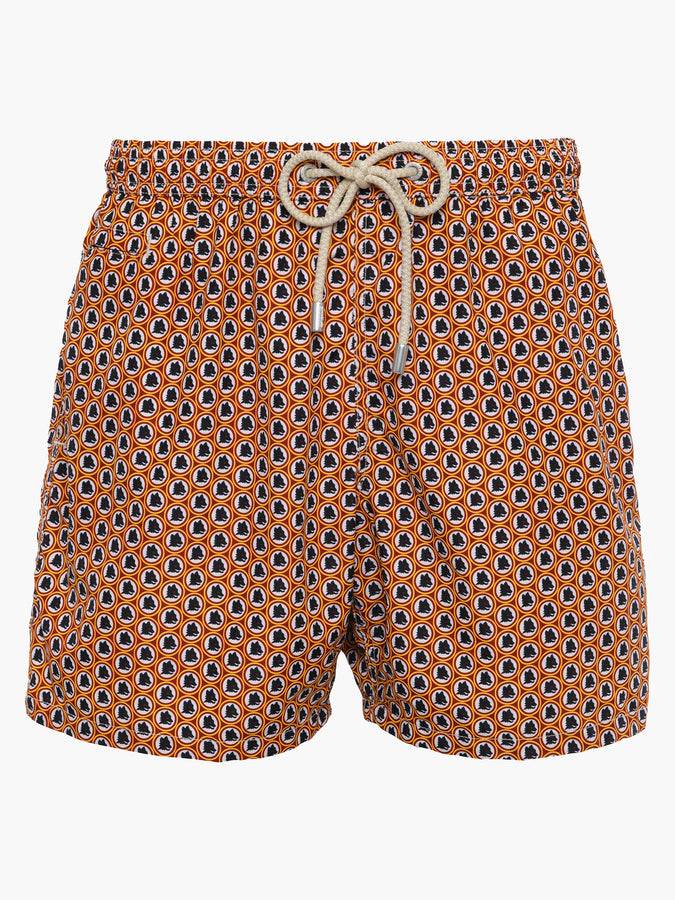 Mc2 Saint Barth Man lightweight fabric swim-shorts Lighting Micro Fantasy with Roma print | AS ROMA SPECIAL EDITION
