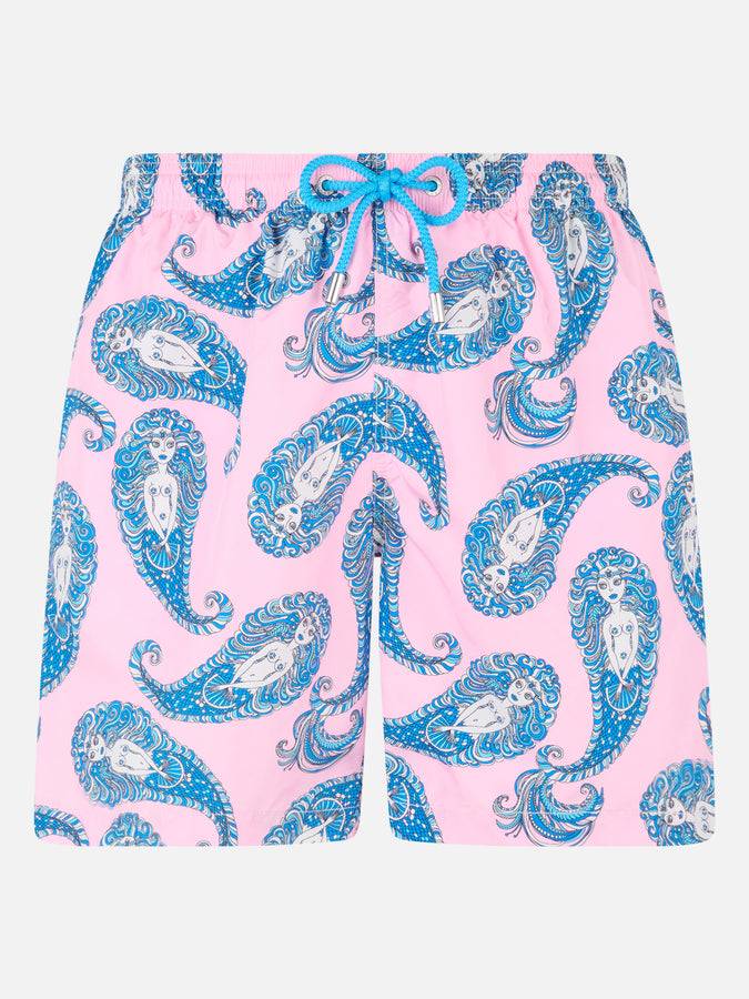 Mc2 Saint Barth Man lightweight fabric swim-shorts Lighting with paisley print