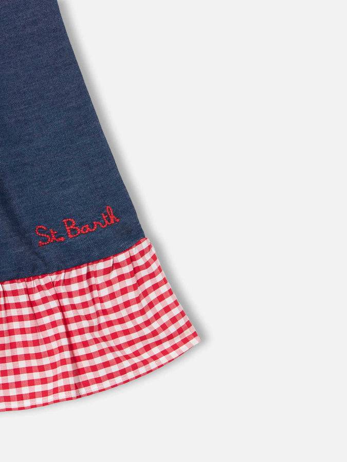 Mc2 Saint Barth Abito Da Bambina In Jeans