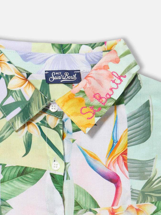 Mc2 Saint Barth Abito Da Bambina Stampa Fiori