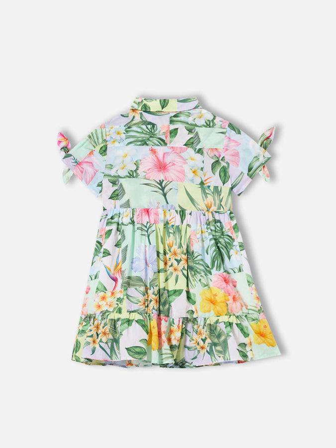 Mc2 Saint Barth Abito Da Bambina Stampa Fiori