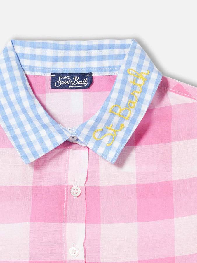 Mc2 Saint Barth Abito Da Bambina Stampa Vichy