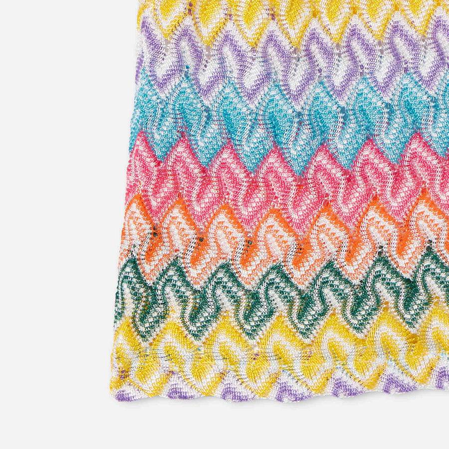 Mc2 Saint Barth Abito In Maglia Da Bambina Chevron